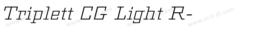 Triplett CG Light R字体转换